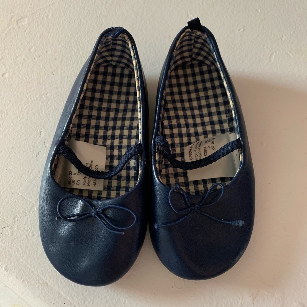 𝅺h&m| Blue Ballet Dress Shoes- Size 6